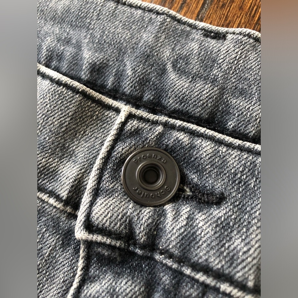 Proenza Schouler Womens 27 Blue/Gray Acid Wash PS-J2 5-Pocket Cropped Fray Jeans - Picture 16 of 16
